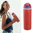 thumbnail image 2 of Liquidation! FreeSip Bouteille d'Eau Isolée en Acier Inoxydable 16 Oz avec Couvercle Bouteille d'Eau Isolée en Acier Inoxydable pour Sports et Voyages Verre de Champ Rêveur & Bouteille, Rouge, 2 of 8