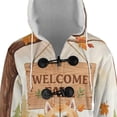 thumbnail image 4 of Welcome Fall Akita Cozy Autumn Field Pumpkins Golden Leaves All Over Print 3D Hooded Duffle Toggle Coat Inu Dog Lover - 12013, 4 of 6