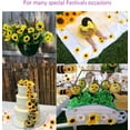 thumbnail image 6 of Ludlz 100pcs Mini Artificial Silk Yellow Sunflower Heads Fabric Floral for Home Decoration Wedding Decor, Bride Holding Flowers,Garden Craft Art Decor, 6 of 8