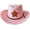 Pink, variant on Kid's Western Cowboy Hat: Durable Straw & Polyester, Reshapeable, Fun Dress-Up & Play, Faux Leather Details, Beige/Pink