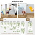 thumbnail image 6 of Non-Adhesive Static Cling Window Tint, Sage Green Eucalyptus Window Privacy Film Frosted, Spring Summer Farmhouse Leaves Insulated Windows Frosted Films for Living room, 35.4 x 78.7 Inches, 6 of 9