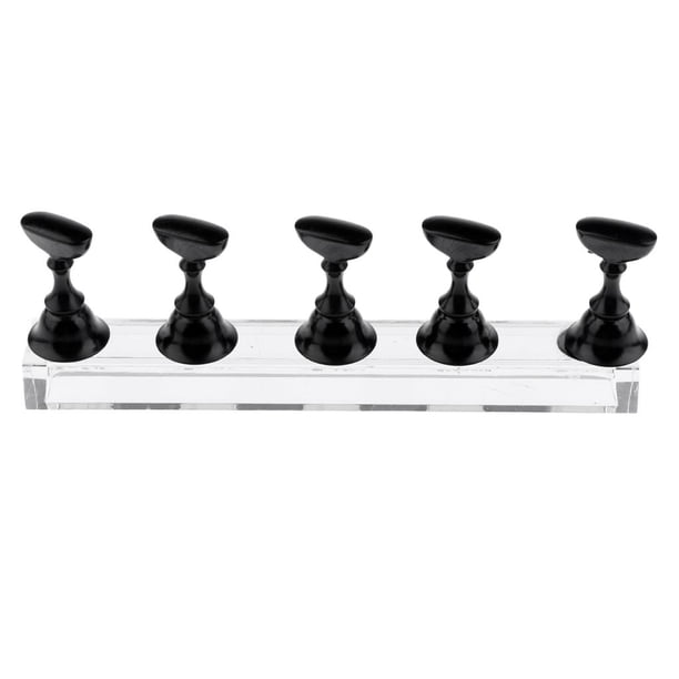 Tips Stand práctica Uñas postizas Negro shamjiam Nail Art Tip Holder Stand
