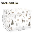 thumbnail image 5 of Yayeee Collapsible Cube Storage Bin with Lid Fabric Closet Decorative Basket with Handles, Christmas Forest, 5 of 7