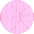 thumbnail image 1 of Ahgly Company Indoor Round Solid Pink Modern Area Rugs, 7' Round, 1 of 4