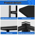thumbnail image 5 of Black Metal Aquarium Stand with Adjustable Shelves, 3-Tier Design Suitable for 30-40 Gallon Fish Tanks, 5 of 14
