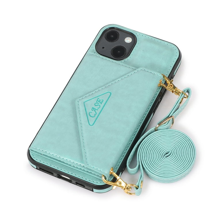 Feishell Crossbody Wallet Phone Case for Apple iPhone 14 Plus with