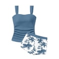 thumbnail image 3 of Gaexia Girls Swimsuit 2 Piece Sporty Adjustable Straps Modest Bikini Bathing Suit with Shorts Color Block Swimwear, 3 of 5