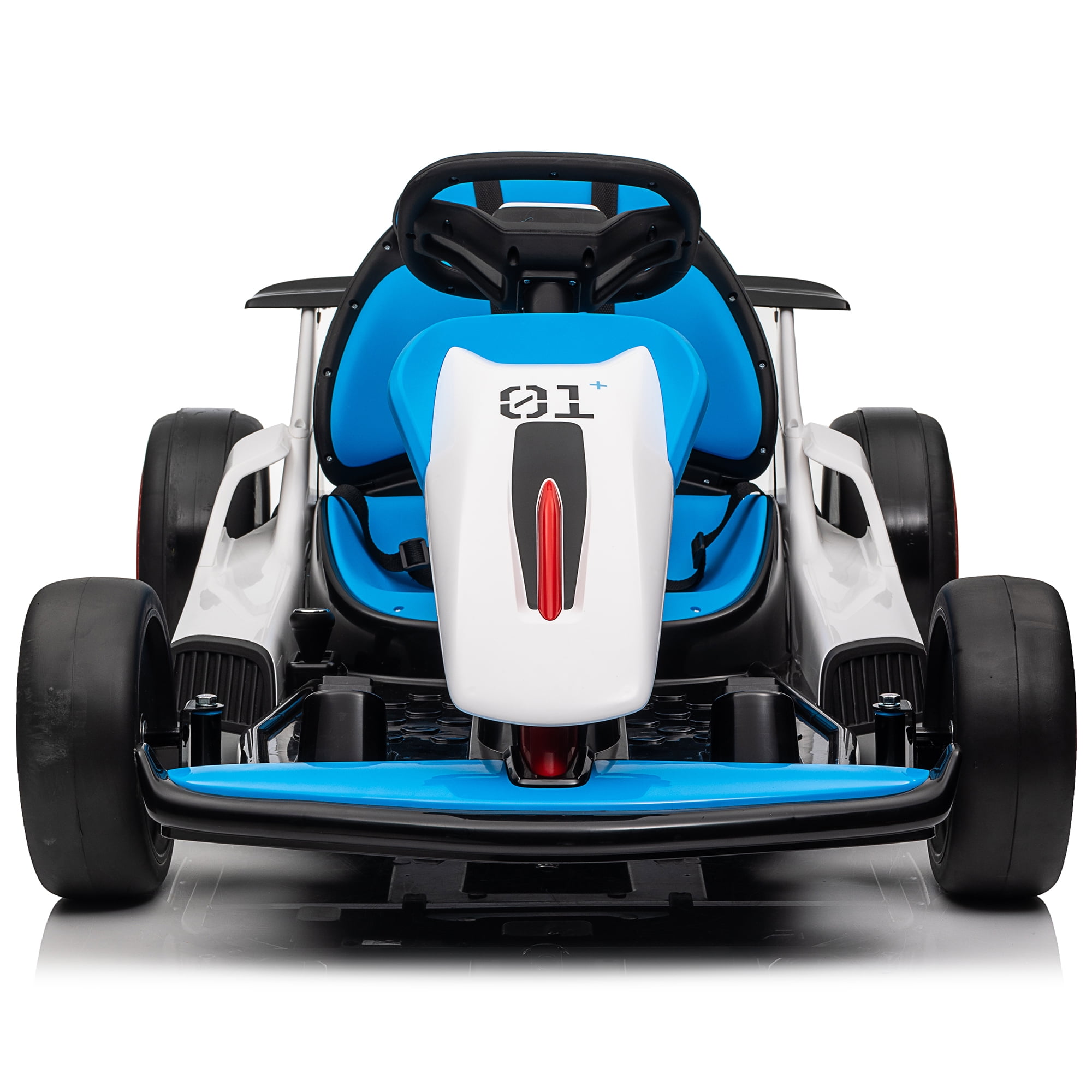 24V Electric Go Kart ride on toys for boys girls Age 6+, Blue