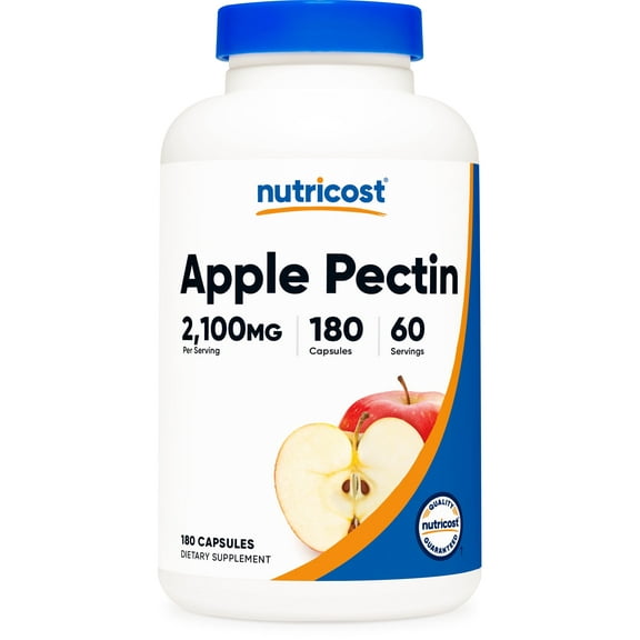 Nutricost Apple Pectin Capsules 2,100mg Per Serving, 180 capsules, 60 Servings - Gluten-Free