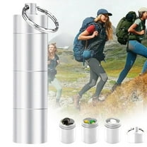 3-Compartment Keychain Pill Case - Waterproof Aluminum Alloy Travel Pill Box with O-Ring Seal, Portable Medicine Organizer for Purse, Pocket, Vitamins & Supplements