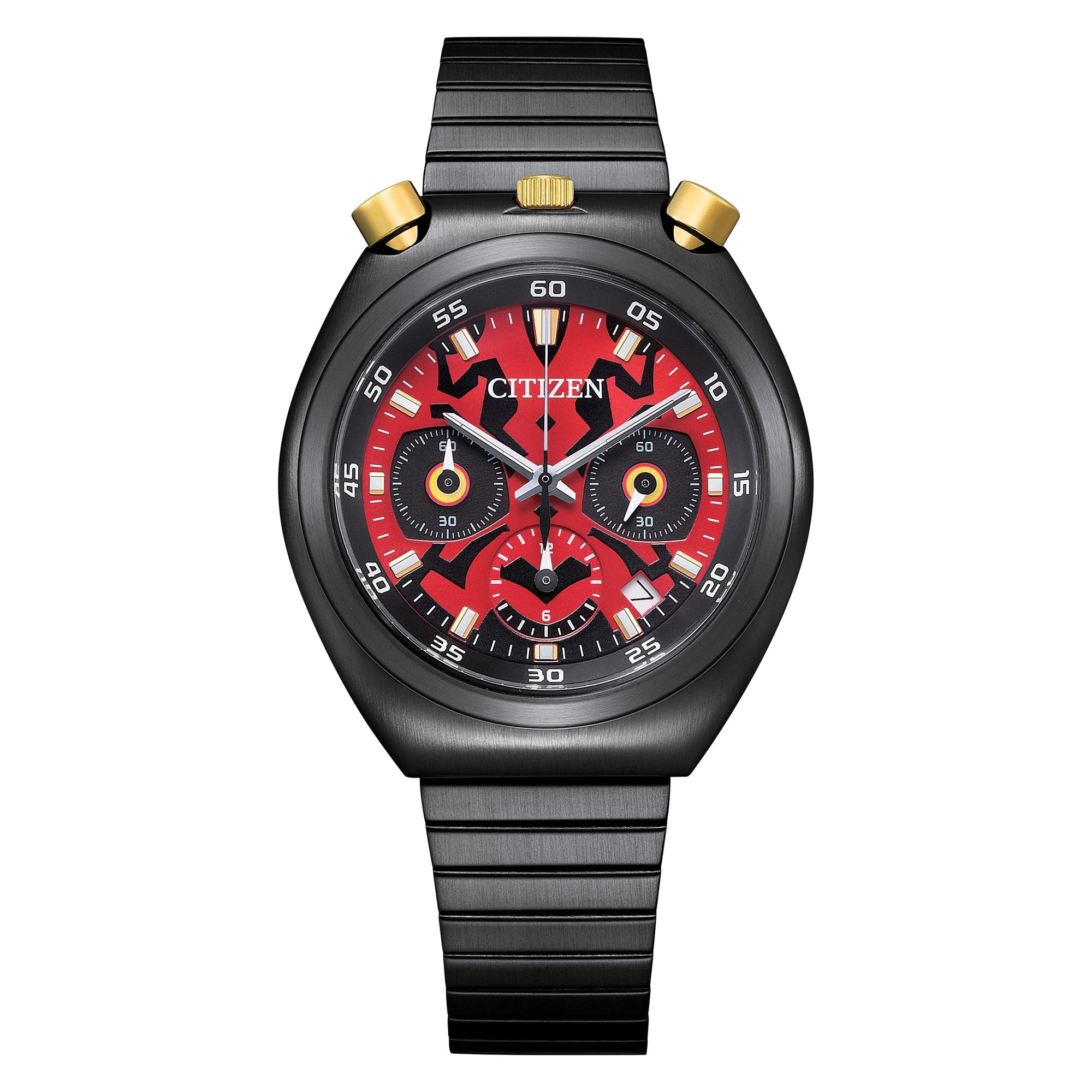 Citizen Unisex Star Wars Darth Maul Black IP Chronograph Quartz Watch AAN3668-55W