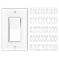 thumbnail image 1 of Amico 50 Pack Single Pole Light Switch with Wall Plate, UL Listed, 15A 120/277V, On/Off Rocker Paddle Interrupter Wall Switch, Grounding Screw, Resid, 1 of 6