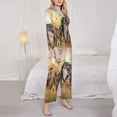 thumbnail image 4 of Disketp Pajamas Set Long Sleeve Sleepwear Womens Button Down Nightwear Pj Sets-Wildlife Protection, 4 of 9