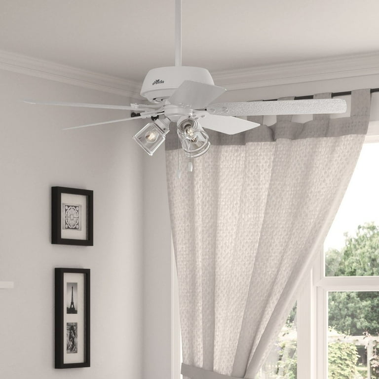 Hunter Distressed White Ceiling Fan | Shelly Lighting