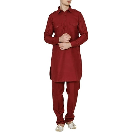 

Royal Kurta Men s Linen Pathani Suit Set