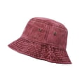 thumbnail image 6 of Gash Hao Bucket Hat ,Wide Brim Washed Denim Cotton Outdoor Sun Hat Flat Top Cap Sun Protection Cap, 6 of 6