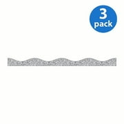 (3 Pack) Ashley, ASH30001, Sparkle Magnetic Decorative Border, 12 / Pack, Silver