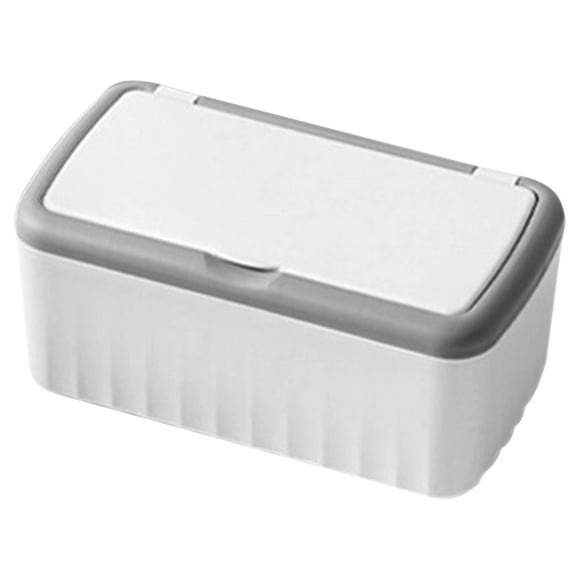 BRIGHTFUFU Caja de pañuelos húmeda creativa de gran capacidad para uso doméstico, rectangular, de plástico, organizador para toallitas húmedas de bebé y dispensador de toallitas húmedas.