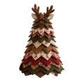 thumbnail image 2 of DIY Christmas Tree Sewing Kit, Fabric Patchwork Craft Set with Sewing Supplies for Handmade Holiday Tabletop Decor, Beginner Family Crafting Gift for Home Office Mantel Display, Multicolor, Style D, 2 of 7