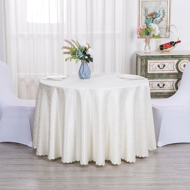 Mantel redondo de hotel, mantel jacquard sencillo de alta gama, mantel para banquete de boda, mantel de restaurante occidental, mantel redondo
