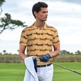 thumbnail image 3 of Picia Dachshund Dog Puppy Print Men's Polo Shirt, Two-Button Closure Pique Polo Shirt, Summer Fashion Golf Shirt-4X-Large, 3 of 6