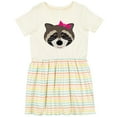 thumbnail image 3 of Inktastic Raccoon Girl Animal Girls Toddler Dress, 3 of 5