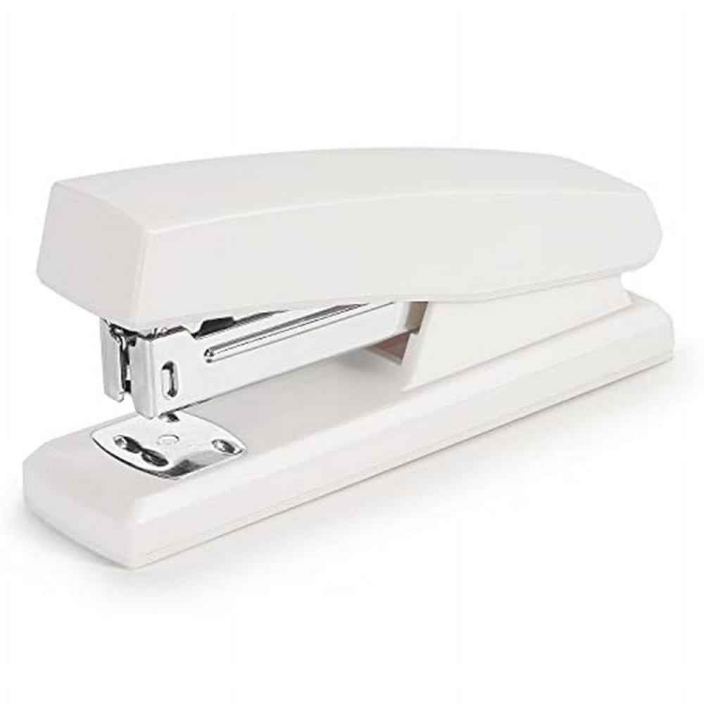 LEEYNEER Stapler  Office Stapler  Stapler for Desk Portable Staplers (White)