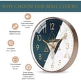 thumbnail image 3 of 30cm Silent Modern Design Wall Clock, Silent Mute Wall Clock Pendulum Wall Clock for Bedroom Kitchen Living Room, Digital Wall Clock for Office and Cafeteria, 3 of 5