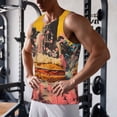 thumbnail image 5 of Susaid Psychedelic Band Hotdog Art Print Men's Sleeveless Workout Running Tank Top Dry Fit Athletic Gym Sports Swim Beach Muscle Bodybuilding Shirts-Small, 5 of 7