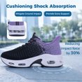 thumbnail image 5 of AOV Women's Slip On Running Sneakers Lightweight Breathable Walking Shoes Gym Workout Jogging Sport Tennis Sneakers BlackPurple US 6.5, 5 of 8