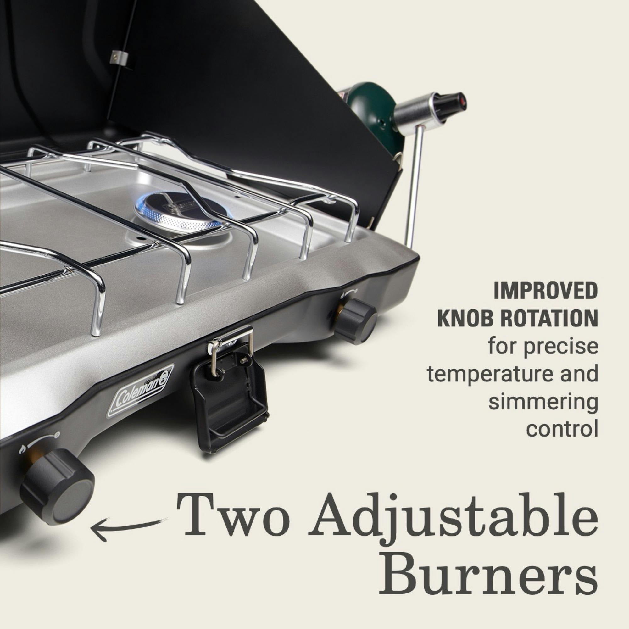 Coleman Triton 2 Burner Portable Propane Camping Stove with
