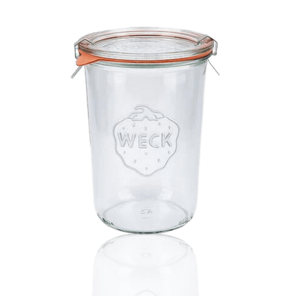 WECK 743 Mold Jars - 850ml (28.7oz) - Set of 6 Weck Jars - Glass Canning Jars