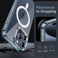 thumbnail image 6 of JETech Magnetic Case for iPhone 15 Pro Max 6.7-Inch Compatible with MagSafe Wireless Charging, Shockproof Phone Bumper Cover, Anti-Scratch Clear Back (Blue), 6 of 7