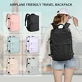 thumbnail image 2 of Black Backpack for Women Men, Airline Approved Carry On Backpack for Everydayon Airplane,Small Laptop Backpack with Shoe Compartment Hiking Waterproof Casual Daypack Large School Bag, 2 of 9