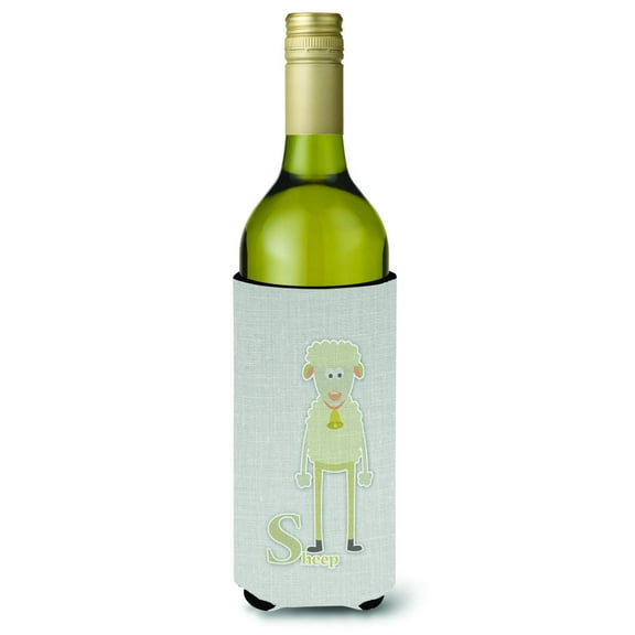 Alphabet S for Sheep Wine Bottle Hugger