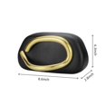 thumbnail image 4 of Bolso de mano Tasysain para mujer, piel sintética, asa metálica, negro, 4 of 7
