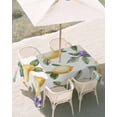 thumbnail image 3 of 54x80 Inch Outdoor Tablecloth with Umbrella Hole Zipper Rectangle Summer Lemon Rectangular Tablecloths Outside Waterproof Spring Purple Floral Botanical Bee Patio Table Cloth Cover for Picnic Party, 3 of 8