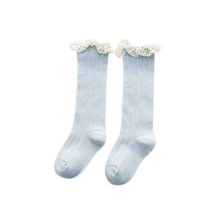 

Seyurigaoka Children s Lace Socks Monochrome Knitted Soft Tube Stockings