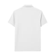thumbnail image 3 of Ceisia Men Shoulder Panel Small Embroidery Logo Short Sleeve Collar Polo Top White L Gift, 3 of 5