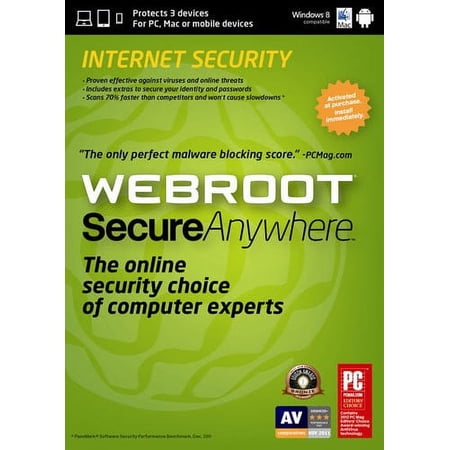 Webroot SecureAnywhere Internet Security 2013 (3-Device) (1-Year Subscription) - Mac/Windows Digital Version