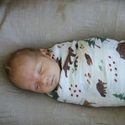 Red Rovr 100% Organic Cotton Muslin Swaddle Infant Blanket 2 Pk, Unisex, Bear Buddies
