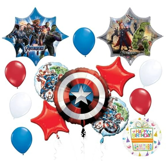 Avengers Birthday Party Supplies 14pc Balloon Bouquet Decorations