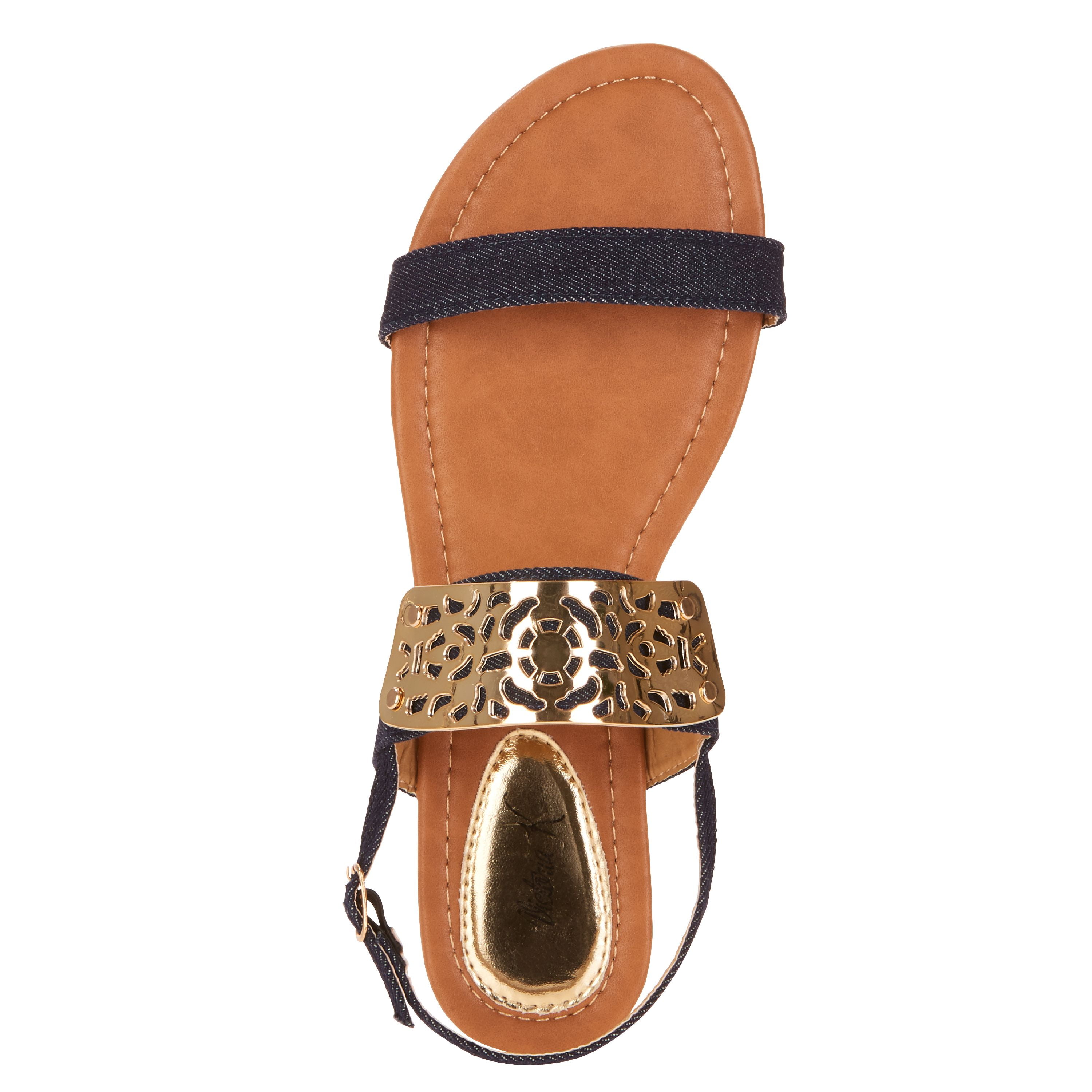 Victoria K Women's Gold Cuff Fashion Sandals