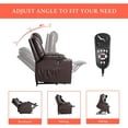thumbnail image 3 of BALICHUN Genuine Leather Lift Recliner Chairs for Pregnant Woman and Elderly with Electric Massage and Heating, OKIN Motor Power Chair Lift Recliner, 2 USB, 2 Cup Holder, 4 Side Pocket (Brown), 3 of 9