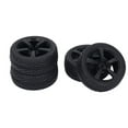 thumbnail image 1 of Plastic Wheel Rims And Rubber Tires, Strong Cushioning 1/10 Scale RC Car Wheels And Tires Improve Stability Flexible Driving  For Different Roads B Tire, 1 of 8