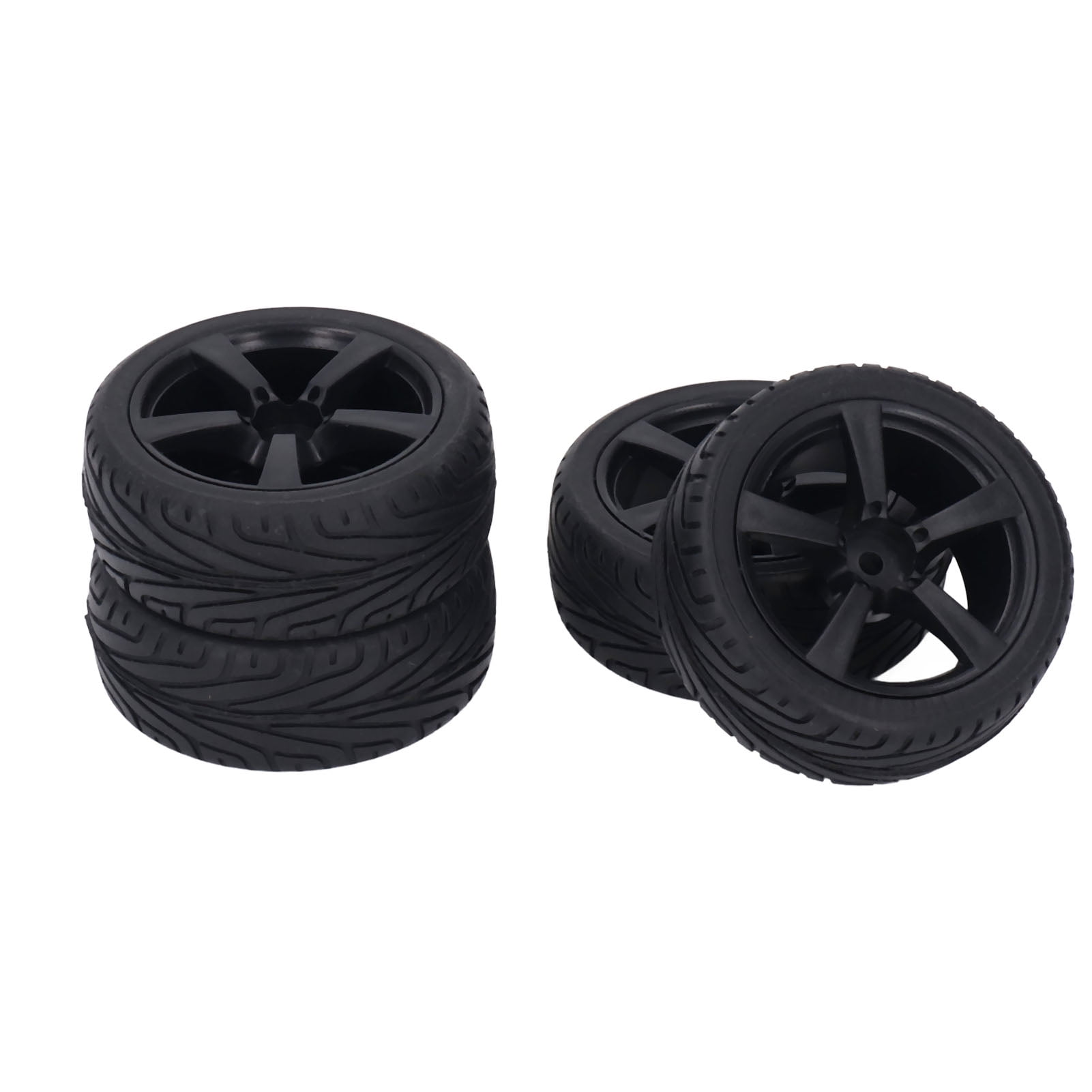 Plastic Wheel Rims And Rubber Tires Strong Cushioning 1 10 Scale RC Car Wheels And Tires Improve Stability Flexible Driving For Different Roads B Tire Walmart