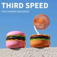 thumbnail image 4 of FHBVT USB Burger Mini Fan with Beauty Mirror Portable Rechargeable 2-in-1 Handheld Fan Gift-Ready Playful Design Compact Cooling for Home Office Travel Outdoor Daily Use Makeup Touch-Up Accessory, 4 of 8