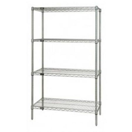 

Stainless Steel 4 Shelf Wire Shelving Unit - 30 x 36 x 74 in.