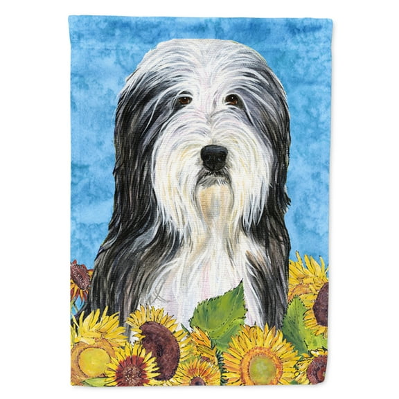 Carolines Treasures SS4130-FLAG-PARENT Bearded Collie Flag  multicolor