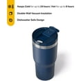 thumbnail image 3 of 20oz Essential Tumbler with Lid, Ceramic Lined, Insulated, Stainless Steel, Metal, Double Wall Vacuum-Insulation, Travel Cup for Iced Coffee, Tea, Hot and Cold Drink, Navy, 3 of 4